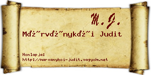 Márványkői Judit névjegykártya